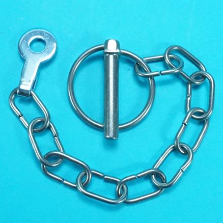 8mm STAINLESS STEEL LYNCH PIN TAB WASHER & CHAIN