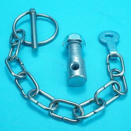 6mm Lynch Pin & Chain - Stainless Steel with Bolt-on Lug