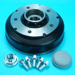 Brake Drum 250x40mm 5 Stud 6.5" PCD for Ifor Williams - Kit